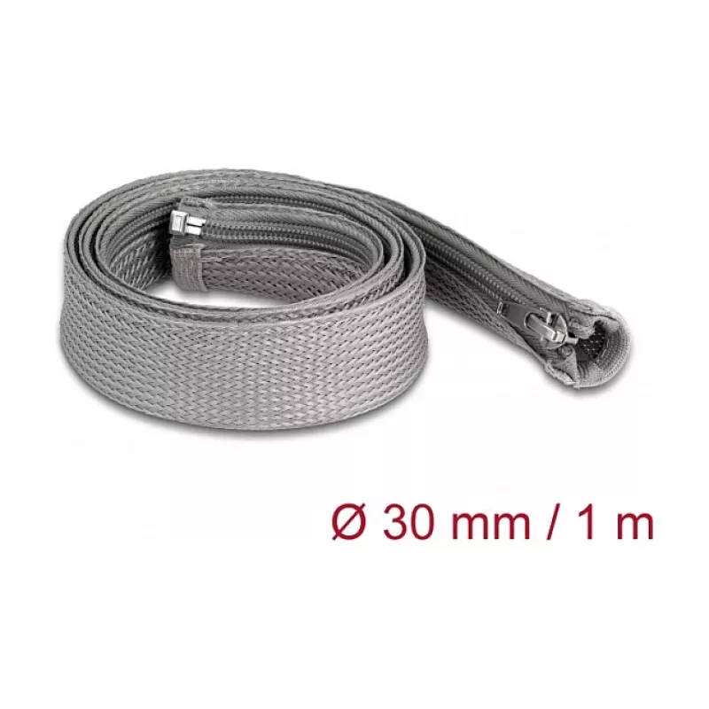 Manga trançada DeLOCK 20825 1 m x 30 mm cinzento