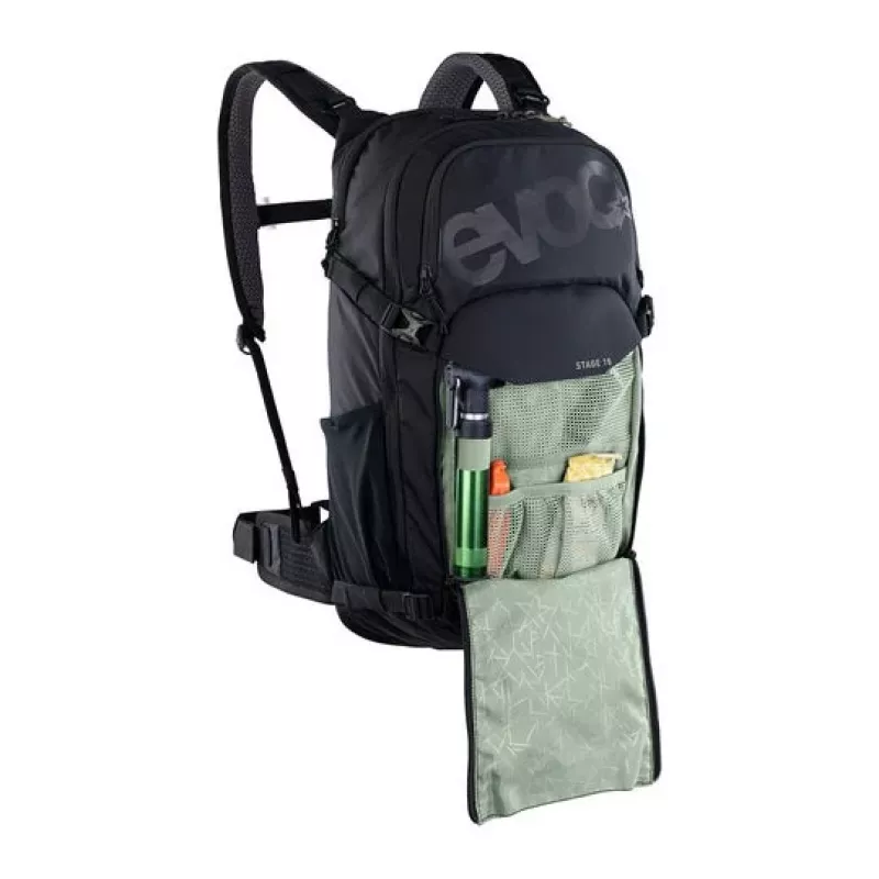 Mochila EVOC Stage mochila de bicicleta preto nylon, polirratan