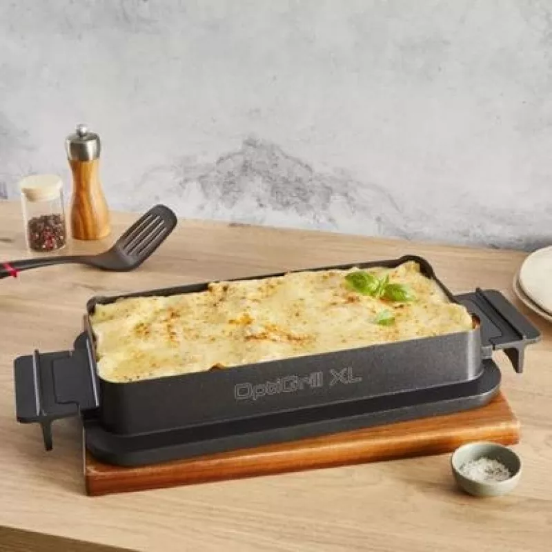Grelhador elétrico de contacto Tefal OptiGrill+ XL aço inoxidável — grande capacidade, programas automáticos de cozedura