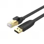 Unitek Y-SP02001B cabo de consola USB 2.0 para RJ-45, 1,8 m, preto