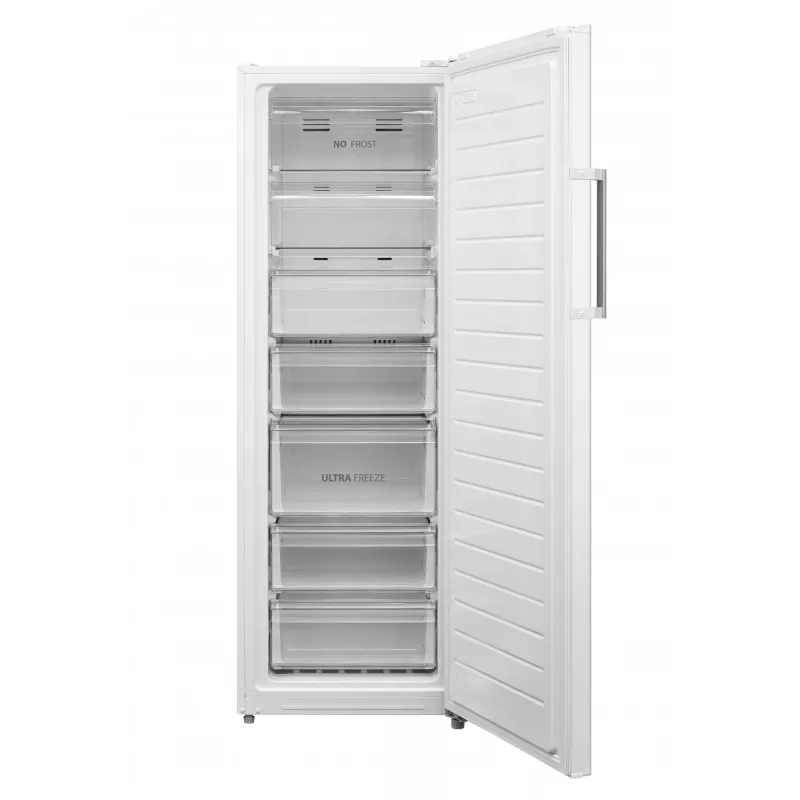 Arca congeladora Midea MDRU333FZE01E — classe energética E, 238 L líquidos, 172,2 cm de altura, No Frost, visor, independente, branco