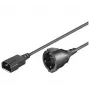 Microconnect PE130150 cabo de alimentação preto 1,5 m conector fêmea C14 ficha de alimentação tipo F