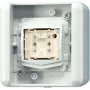 Interruptor de pressão Jung 8471.02 LED W — com fios, branco, indicador LED