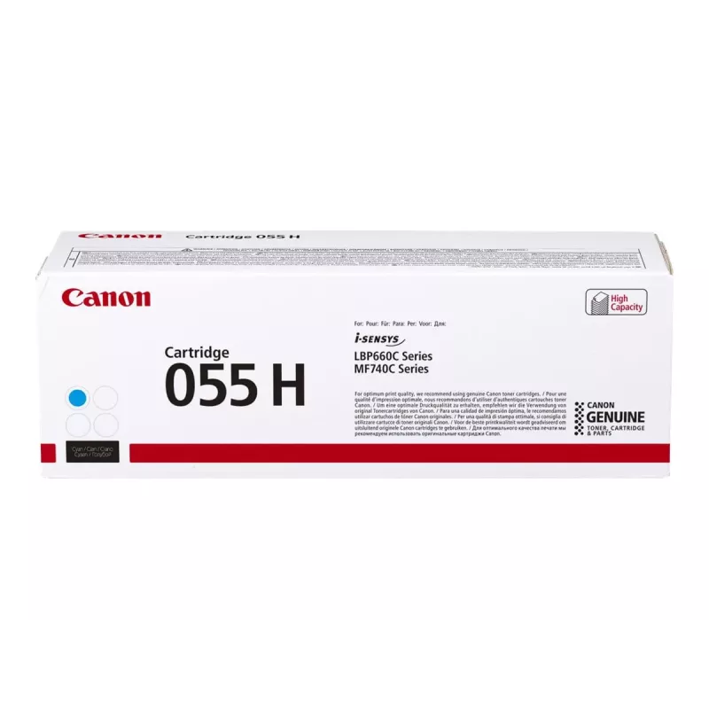 Cartucho de toner Canon 055H 1 unid. original ciano