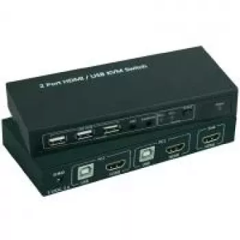 Comutador KVM SpeaKa professional SP-4330460 — 2 portas HDMI + USB, 1920x1080