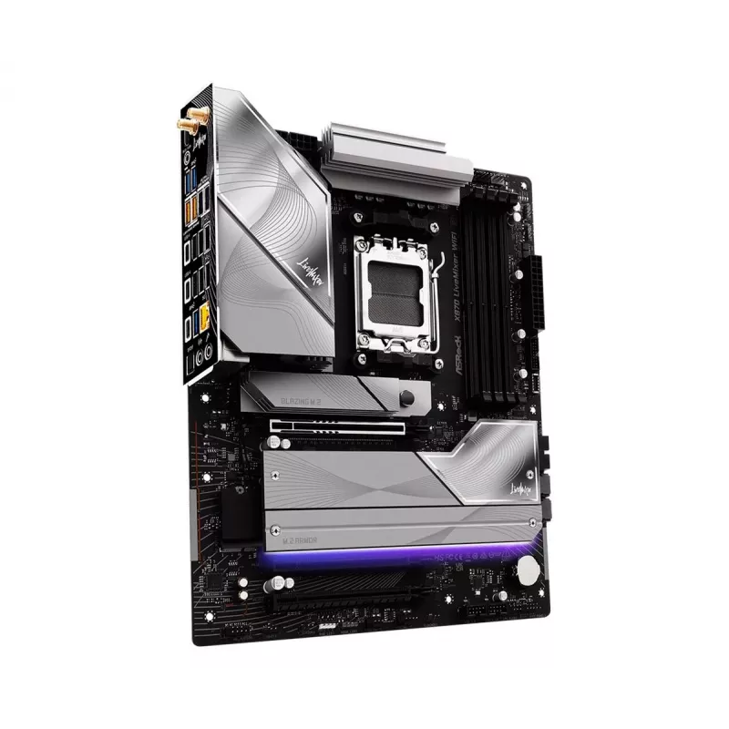 Motherboard ASROCK X870 (Socket AM5, ATX, DDR5, 4 slots de memória, X870LIVEMIXERWIFI)