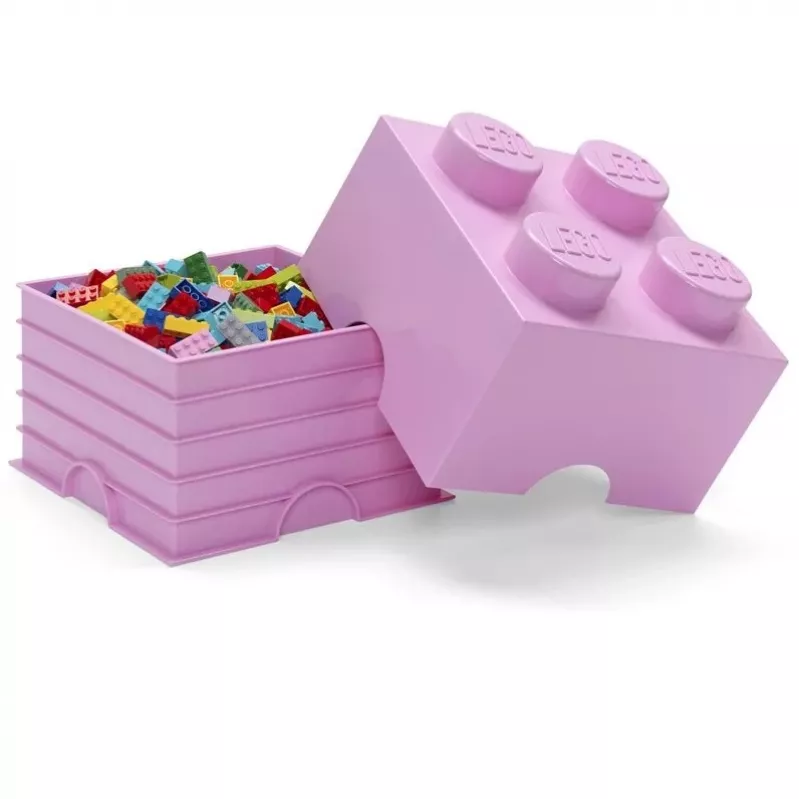 Storage Brick LEGO Room Copenhagen 4, rosa — tijolo de armazenamento LEGO 40031738, recipiente empilhável para brinquedos e têxteis