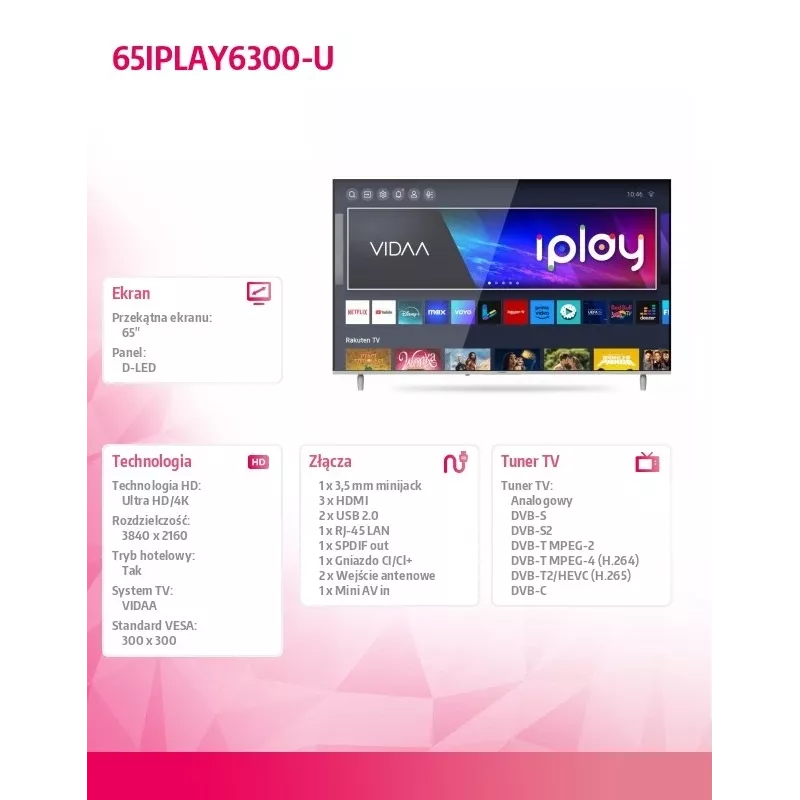 Televisor LED 65IPLAY6300-U 65