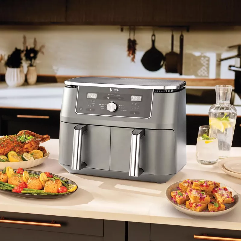Fritadeira de ar quente Ninja DZ400EU 9,5 L 2470 W Cinzento Double