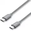 Cabo USB Nevox 1654 USB 2.0 2 m USB C cinzento prateado