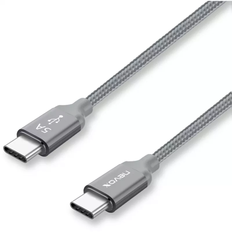 Cabo USB Nevox 1654 USB 2.0 2 m USB C cinzento prateado