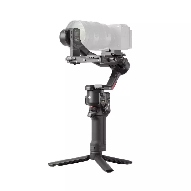 Estabilizador de câmara de mão DJI RS4, caixa de alumínio, bateria 12h, 1,066 kg, preto