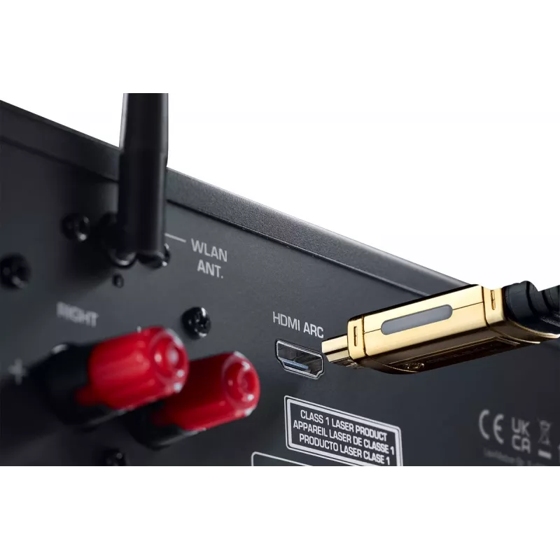 Recetor estéreo Magnat MC 400 — 2.0 canais, 40 W por canal, leitor de CD, Wi-Fi, Bluetooth, DAB/FM, Ethernet (preto)