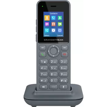 Grandstream DP725 auscultador sem fios DECT HD, ecrã TFT a cores de 1,8 polegadas, 20 contas/linhas SIP, push-to-talk, cinzento