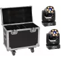 Conjunto de luzes LED EUROLITE TMH-H90 2x com mala e rodas