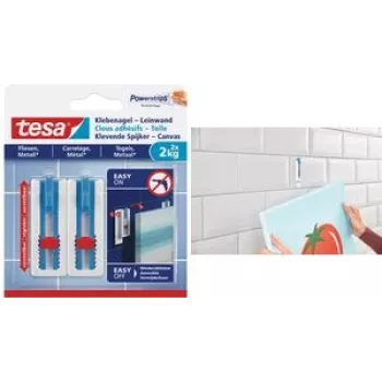 Pasta adesiva Tesa Klebe Nail Canvas Tile & Metal 77768-00000-00 — 2 x 2 kg, ajustável