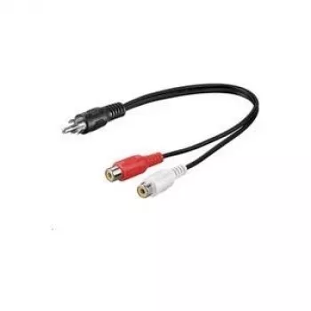 Cabo de áudio Microconnect AUDC02 0,2 m RCA 2 x RCA preto