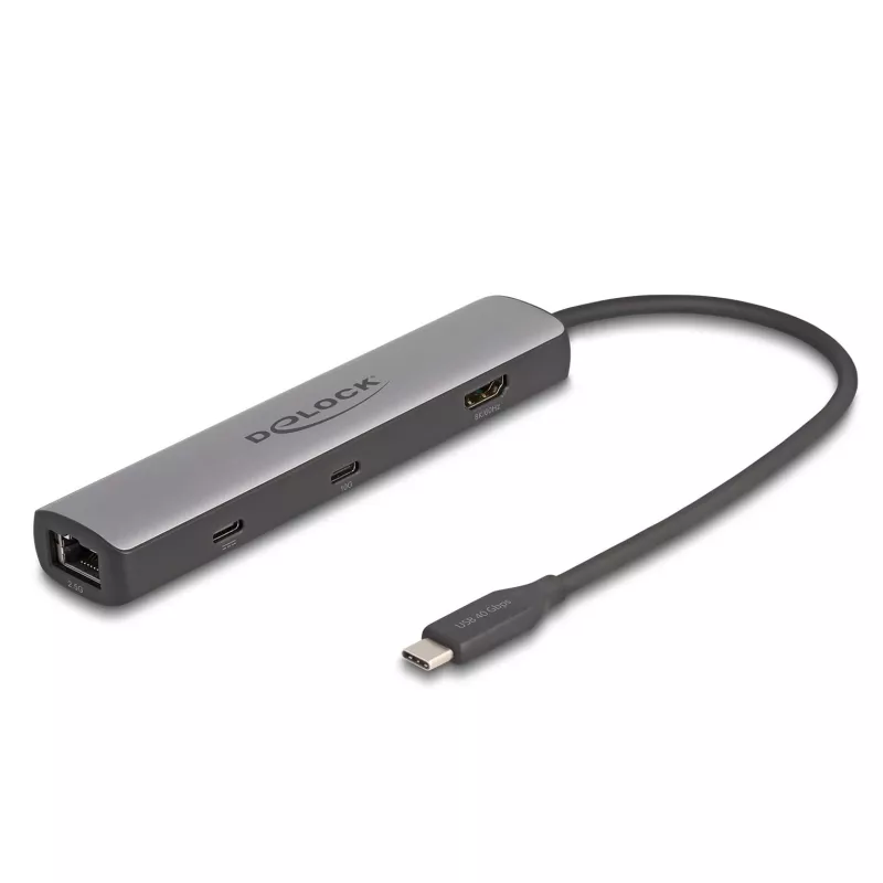 DeLOCK Docking station USB Type-C 8K HDMI USB 10 Gbps 2,5 Gigabit LAN PD 100W