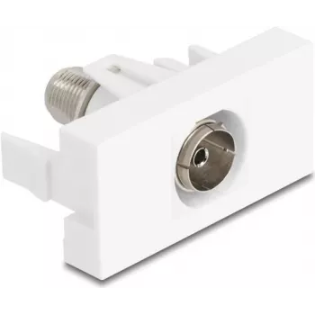 Tomada DeLOCK 90844 IEC F branca 75 Ω ficha