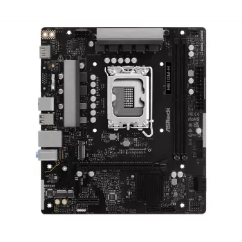 Motherboard Micro-ATX ASRock H810M-H — Intel H810, LGA 1851 (Socket V1), 2x DIMM DDR5, até 128 GB, M.2 & SATA III