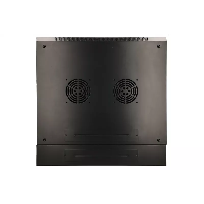 Armário Rackmount Extralink 6U 600x600 AZH preto montado na parede, basculante