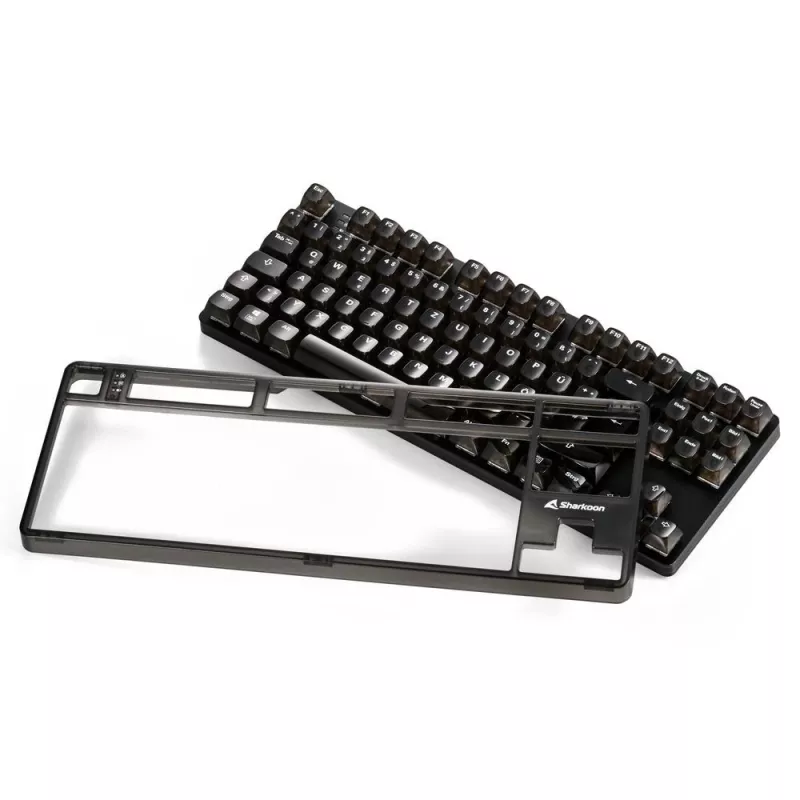 Teclado Gaming mecânico Sharkoon Crystal Shark preto DE com iluminação RGB