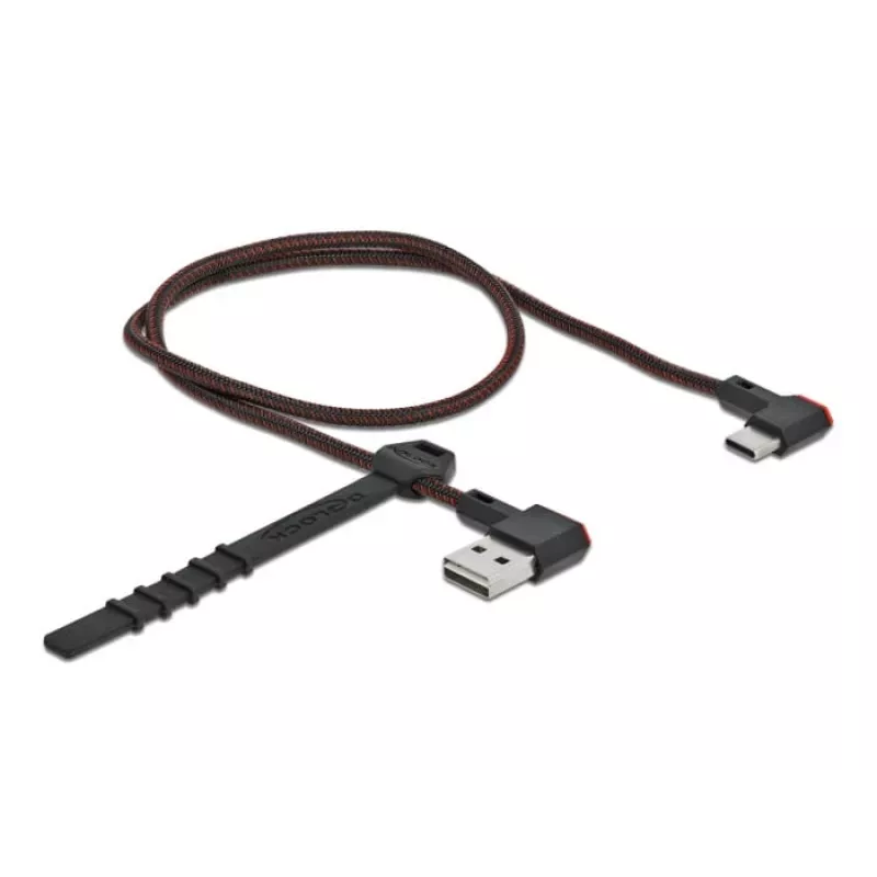 Cabo USB DeLOCK EASY-USB 2.0 ficha Type-A para ficha Type-C 0,5 m preto