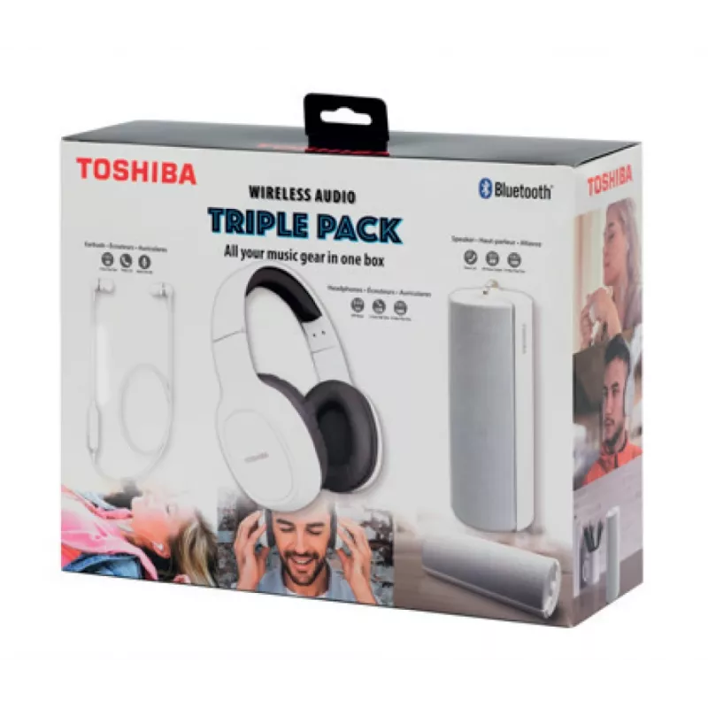 Auscultadores Toshiba Wireless Audio Triple Pack HSP-3P19 Branco