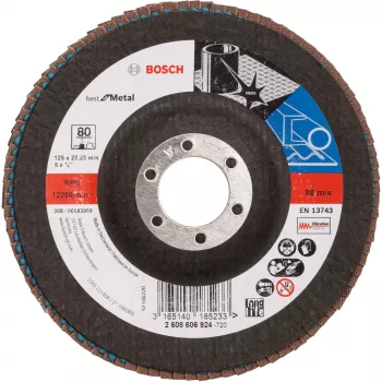 Bosch X571 Best for Metal disco de lamelas, 125 mm, K80 (2608606924)