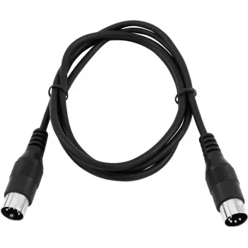 Cabo MIDI 5 pinos Omnitronic 1,2 m – ficha DIN simétrica para dispositivos MIDI