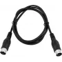 Cabo MIDI 5 pinos Omnitronic 1,2 m – ficha DIN simétrica para dispositivos MIDI