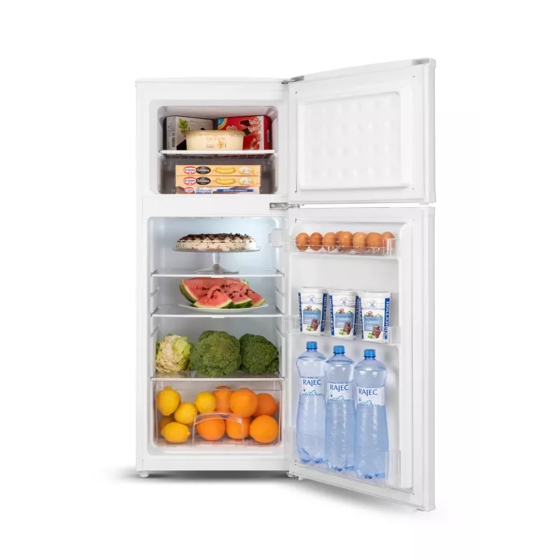Frigorífico ETA | ETA174490000E | Classe de eficiência energética E | Independente | Porta dupla | Altura 123 cm | Capacidade útil do compartimento de refrigeração 112 L | Capacidade útil do congelador 39 L | 40 dB | Branco