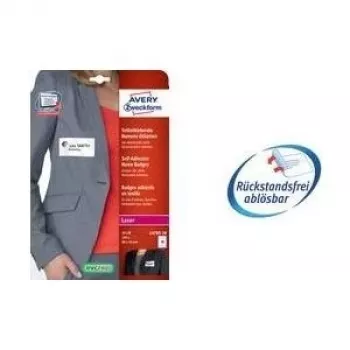 Avery Zweckform - Acetato de seda - adesivo removível - branco - 88,9 x 31 mm 320 etiqueta(s) (20 folhas x 16) etiqueta (L4783-20)