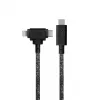 Cabo de carregamento e dados native union Belt Cabo Duo Pro USB-C para USB-C e Lightning preto