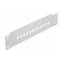 Patch panel de fibra ótica DeLOCK 10 polegadas 12 portas SC simplex LC duplex 1U cinzento
