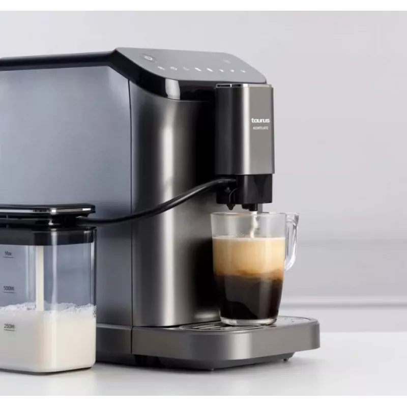 Máquina de café expresso Taurus Accento Latte automática, moinho integrado, depósito de água de 1,5 L, entrada de grãos de café