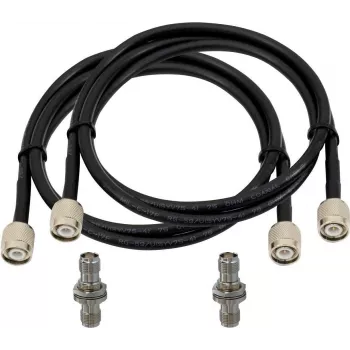 Cabo de antena coaxial Omnitronic TNC-Set 10 m, ficha–conector fêmea TNC, 10 metros