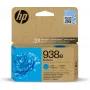 Tinteiro HP 938e EvoMore ciano – rendimento padrão, embalagem individual, aprox. 1650 páginas