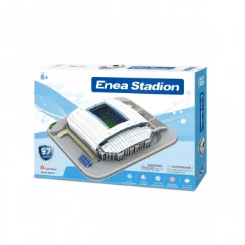 Puzzle 3D cubicfun modelo do estádio Lech-Poznan — réplica de estádio à escala para montar, peças de cartão, número de modelo 306-20257