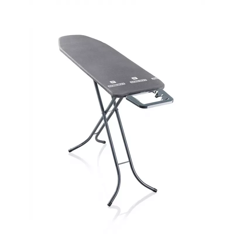 Leifheit Classic M Black 72486 tábua de engomar de tamanho normal, 120 x 38 cm, altura 69–88 cm, preta