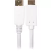 Cabo adaptador Sharkoon DisplayPort 1.2 > HDMI 4K branco 3 metros