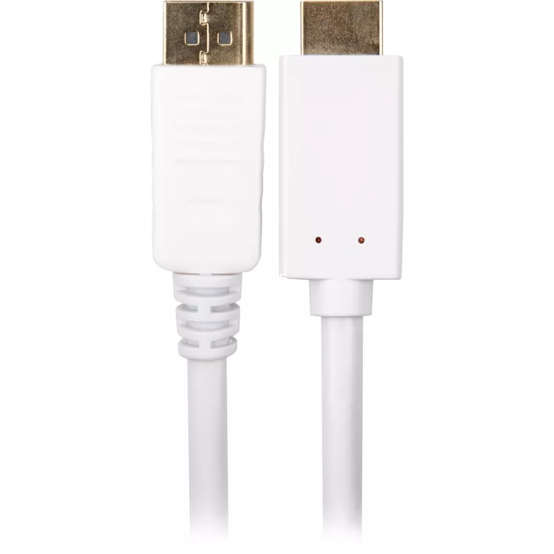 Cabo adaptador Sharkoon DisplayPort 1.2 > HDMI 4K branco 3 metros