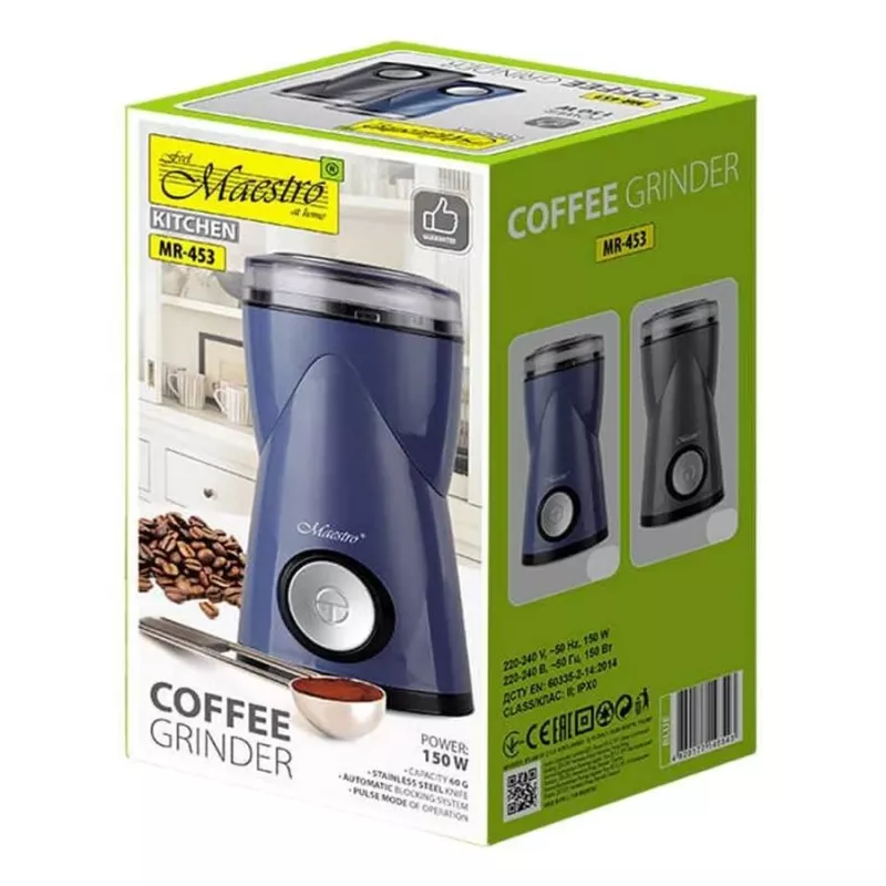 Moínho de café Feel-Maestro MR-453-Azul moínho de lâminas 150 W