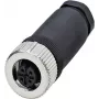 Phoenix SACC-M12FS-4CON-PG7-M M12 preto - conetor de fios em aço inoxidável (1681127)