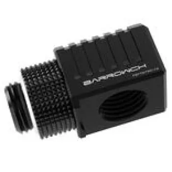 Adaptador Barrow 90° G1/4'' rosca fêmea para G1/4'' rosca fêmea — preto