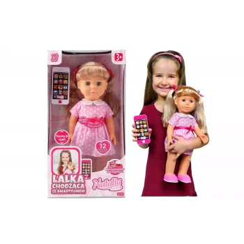 Boneca Artyk Natalia que anda com smartphone 41 cm – boneca que anda Artyk 41 cm com acessórios