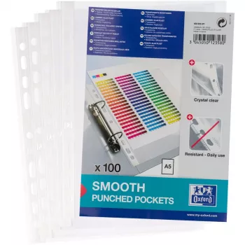 Capa transparente Oxford 400025671 A5 150 x 210 mm polipropileno 100 unid.