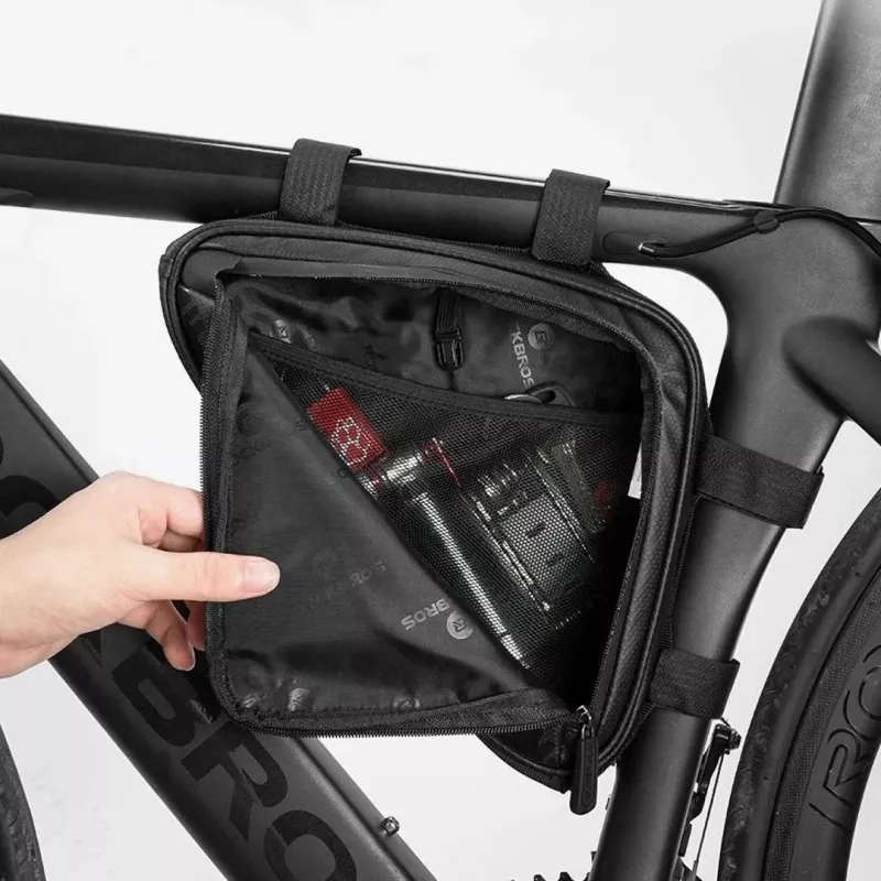 Rockbros B39-2 Bolsa de quadro de bicicleta impermeável, preta