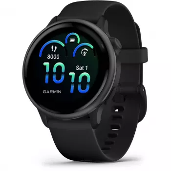 Garmin vívoactive 6 3,05 cm (1,2) AMOLED 42 mm Digital 390 x 390 píxeis Ecrã tátil preto Wi-Fi GPS (satélite)