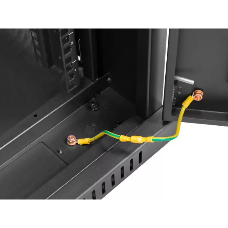 Armário rack autónomo LANBERG FF01-6822-23B 22U, calhas de 19 polegadas, 1159×600×800 mm, IP20, rodas, fechadura com chave, preto